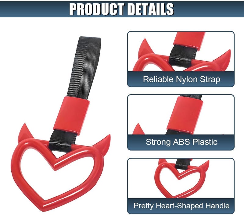 smilfuy 2PCS Devil Heart Handle Ring for Cars - Image 3