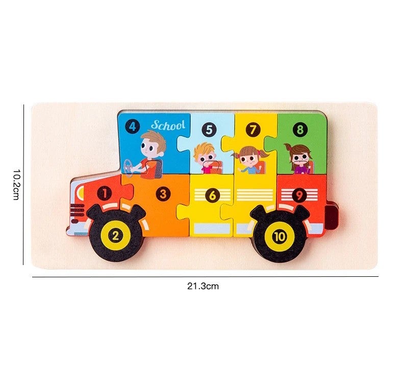 Bluejw Kids Toys Funny Wooden 3D Puzzle Game Montessori Educational Jigsaw Puzzles for Children Learning Girls - Image 4