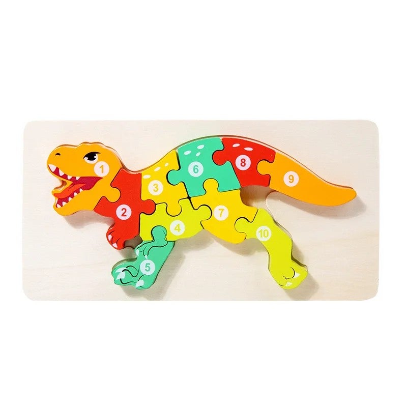 Bluejw Kids Toys Funny Wooden 3D Puzzle Game Montessori Educational Jigsaw Puzzles for Children Learning Girls - Image 1