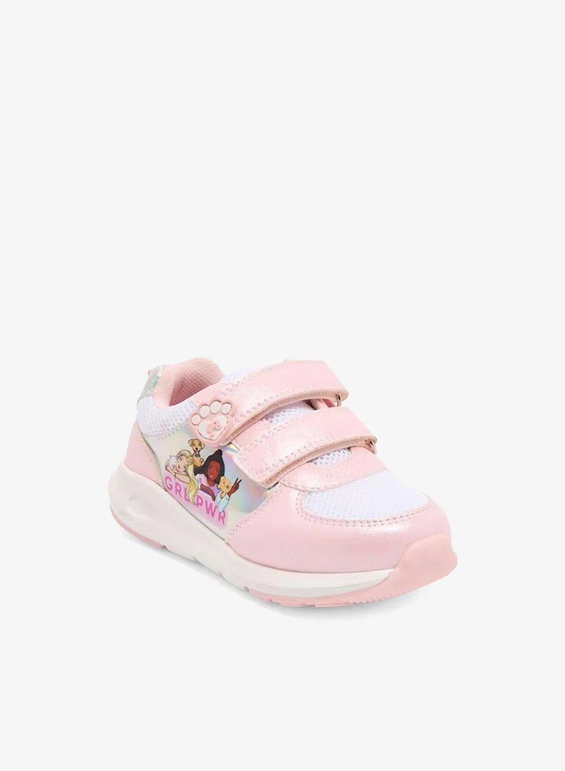 باربي Girls Hook & Loop Ankle School Sneakers