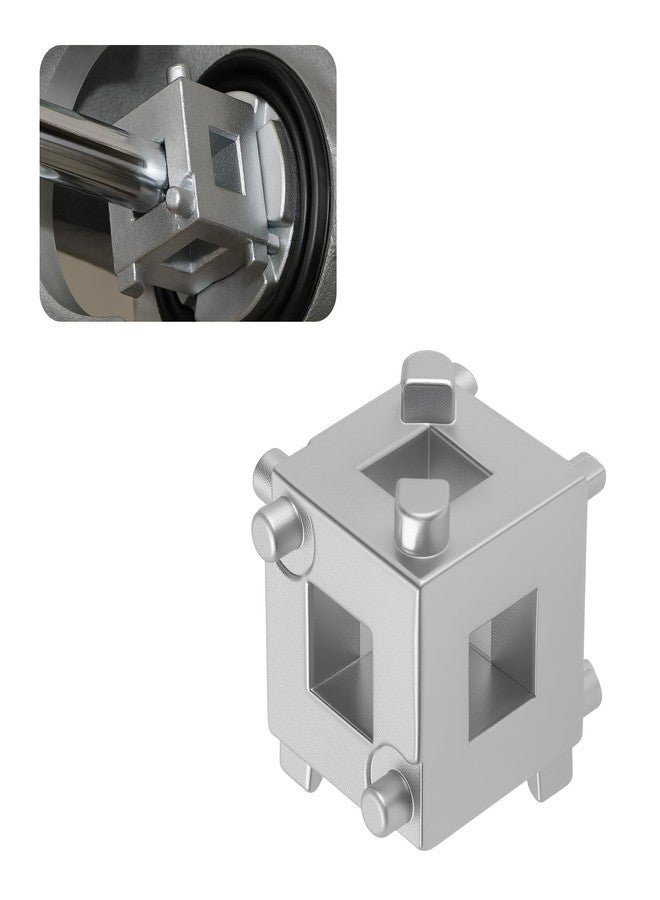 carleef Car Cube Brake Caliper Compression Tool with 3/8" Square Drive Hole,6 Sides Brake Piston Tool for Adjusting Pistons,Steel Car Accessories Rear Brakes Caliper Tools for Disc Brakes - Image 1