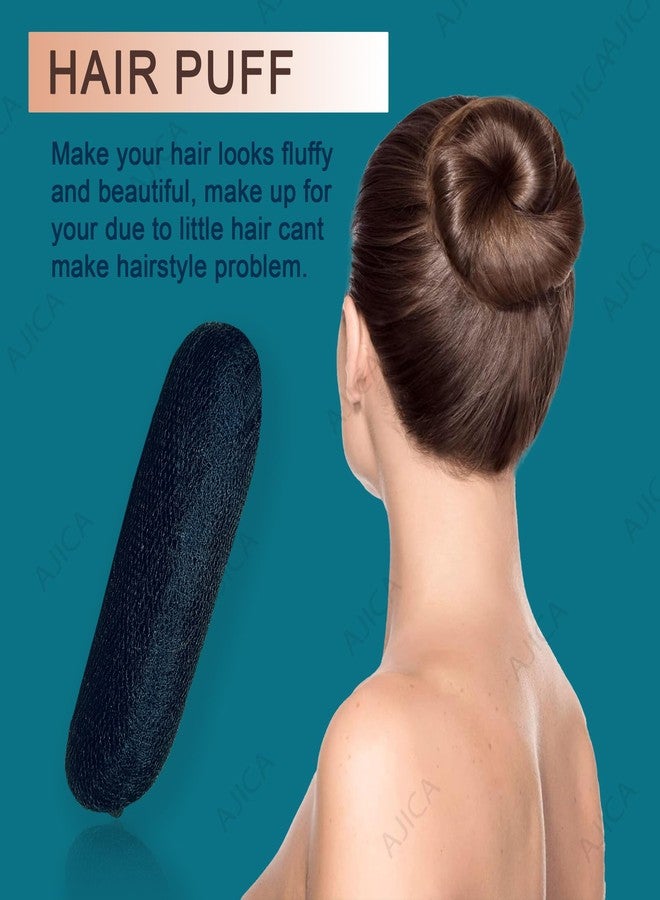 AJICA Charming Bump It Up Volumizer Hair Base Perfect Black Hair Puff Volume Pad for Women Head Cushion with Fluffy Hair Puff, Bun Bump, Princess Styling Hair Bun and Crown Shapers for Women and Girls Accessories (pack of 1) - Image 4
