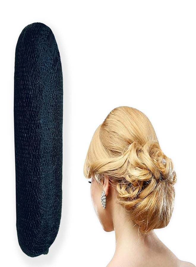 AJICA Charming Bump It Up Volumizer Hair Base Perfect Black Hair Puff Volume Pad for Women Head Cushion with Fluffy Hair Puff, Bun Bump, Princess Styling Hair Bun and Crown Shapers for Women and Girls Accessories (pack of 1) - Image 1