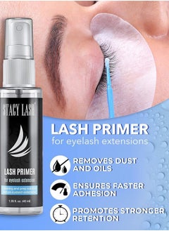 Stacy Lash Eyelash Extension Primer/Cleanser (1.35fl.oz/40ml) Stacy Lash/Protein Oil Remover/Increase Adhesive Bonding Power Retention/Pretreatment for Individual Semi Permanent Extensions Glue Supplies  - Image 2