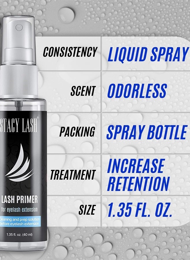 Stacy Lash Eyelash Extension Primer/Cleanser (1.35fl.oz/40ml) Stacy Lash/Protein Oil Remover/Increase Adhesive Bonding Power Retention/Pretreatment for Individual Semi Permanent Extensions Glue Supplies  - Image 5