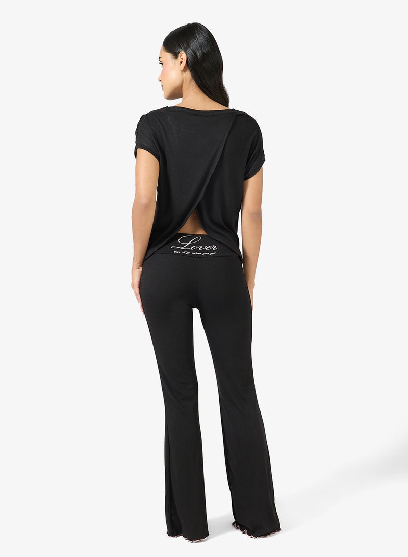 جينجر طقم بيجامة وتيشيرت بطبعة فراشة - Image 2