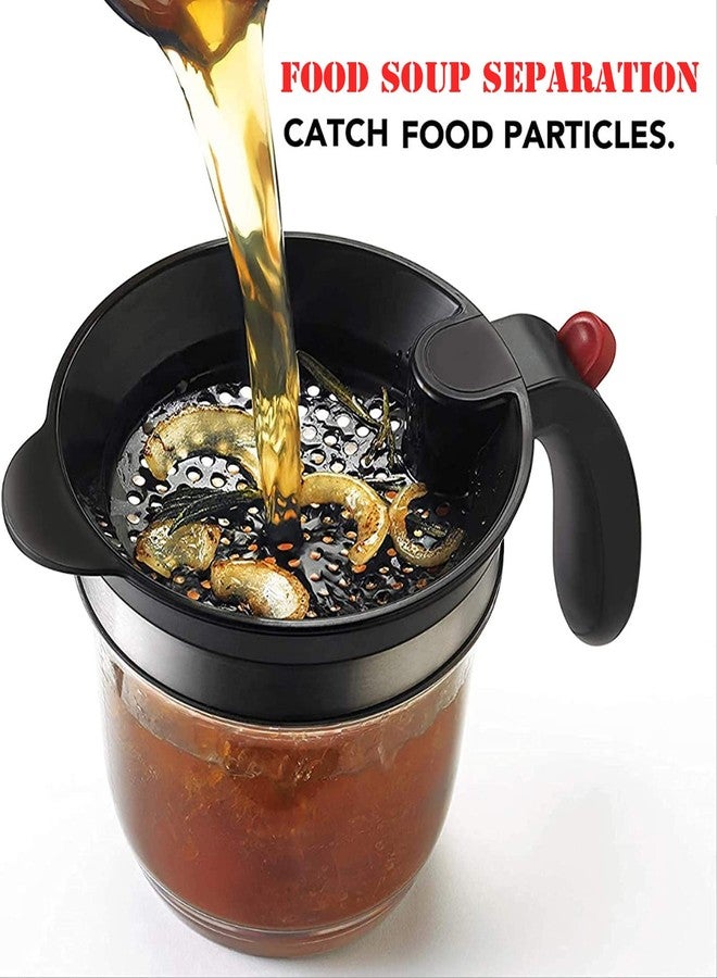 PAZATAO Fat Separator With Bottom Release - Food Strainers,Oil Separator with Strainer 4 Cup Gravy & 1L Grease Separator Cup with Strainer for Improved Health - Image 4