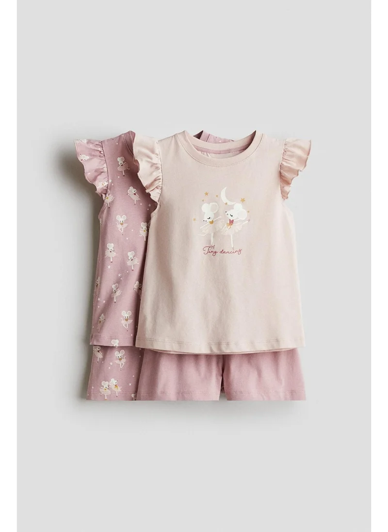 H&M 2-pack flutter-sleeve pyjamas