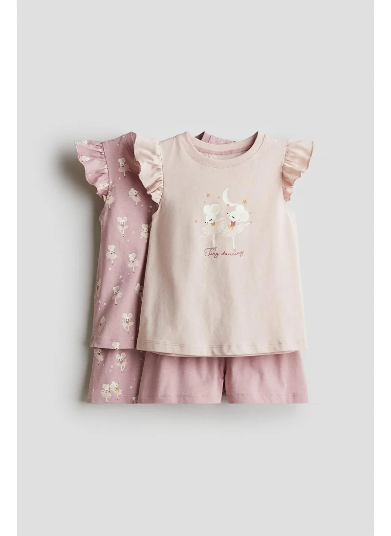 H&M 2-pack flutter-sleeve pyjamas