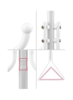 Falpro Multi-Functional Metal Clothes Rack White 175x45cm  - Image 4