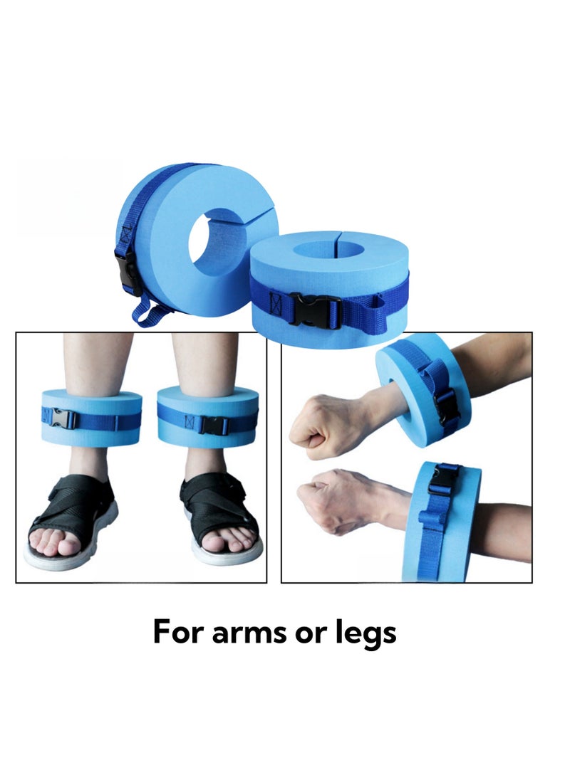 NOVOLAN NOVOLAN Foam Swim Aquatic Cuffs - Adjustable Swim Fitness Training Set, 2-Pack Floating Rings for Water Aerobics, Convenient Swim Gear for Improving Technique, Ideal for Swimming Training & Learning  - Image 3