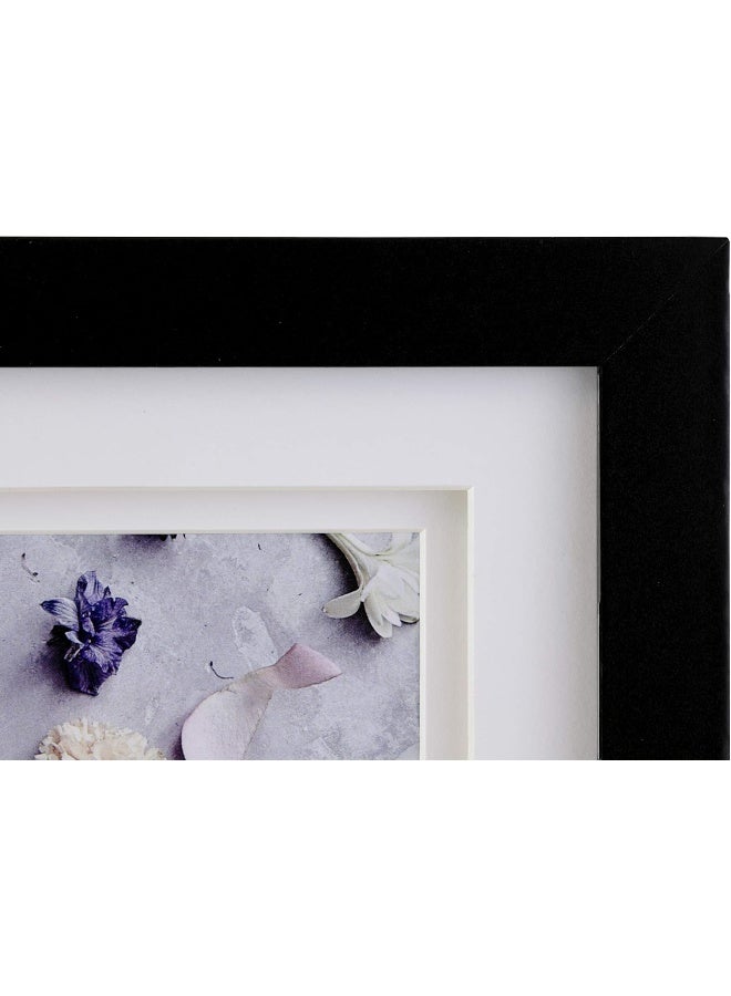 Kiera Grace Morgan Picture Frame Holds a 7 x 7 Photo 9 x 9 Large Wood Picture Frame with Double Matting for Wall Hanging and Photo Display Black - Image 5