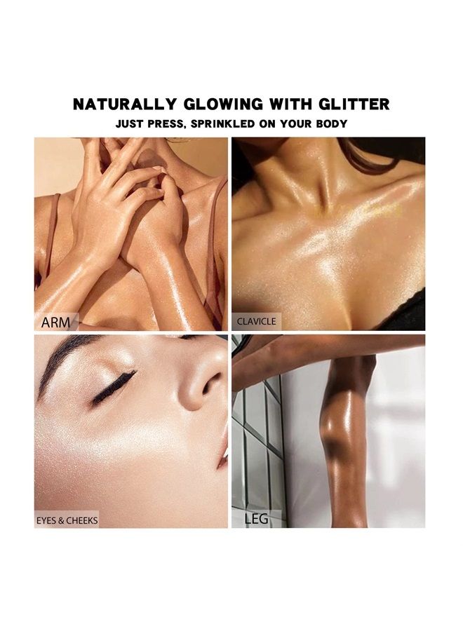 KYDA Highlighter Powder Spray, Glitter High Gloss Spray Shimmer Sparkle Powder Makeup Spray, for Face Body Cosmetic-Metallic Silver - Image 4