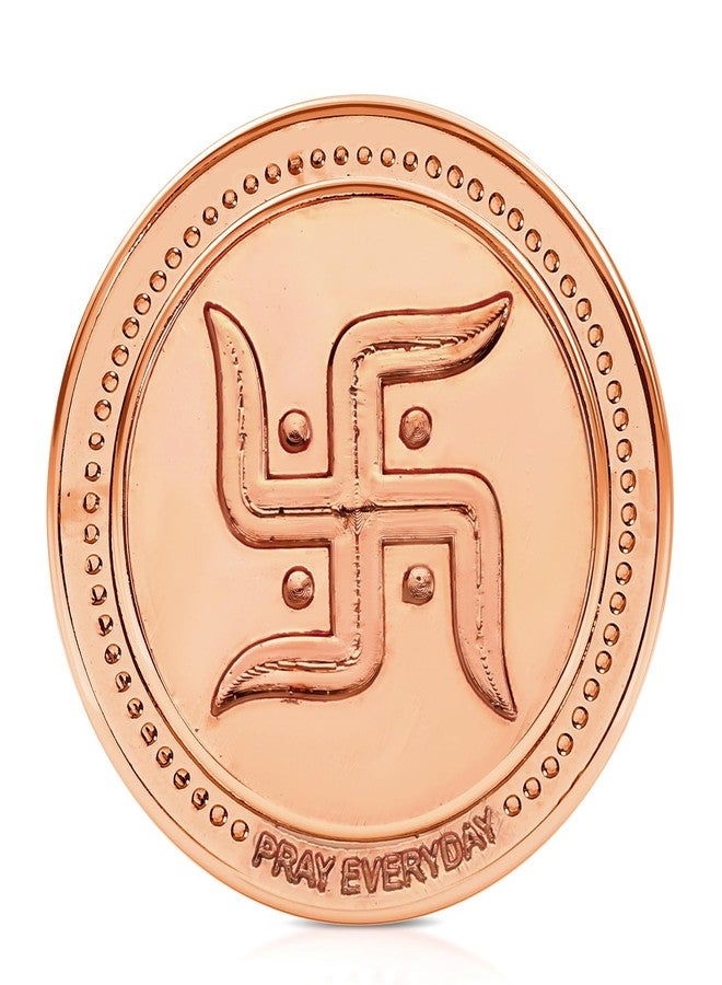 عملة نحاسية مقدسة عليها صليب معقوف – رمز مبارك للرخاء والحظ السعيد (عبوة من قطعتين)