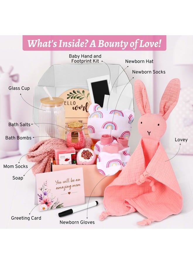 EARLY MINDS ‎EARLY MINDS New Mom & Baby Girl Gift Set, Newborn Essentials Stuff for First Time Moms, Pregnancy Gifts for Gender Reveal, Baby Shower, Expecting Mom Care Package After Birth - Image 2
