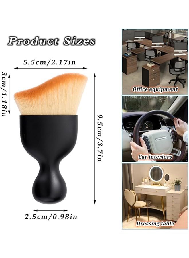 Milatech Car Detailing Brush, Car Wash Brush, Car Interior Cleaning Brush Ideal For Interior, Exterior, Dashboard, Ac Vents, Leather & Engines, Soft Bristles (1Pcs) - Image 2