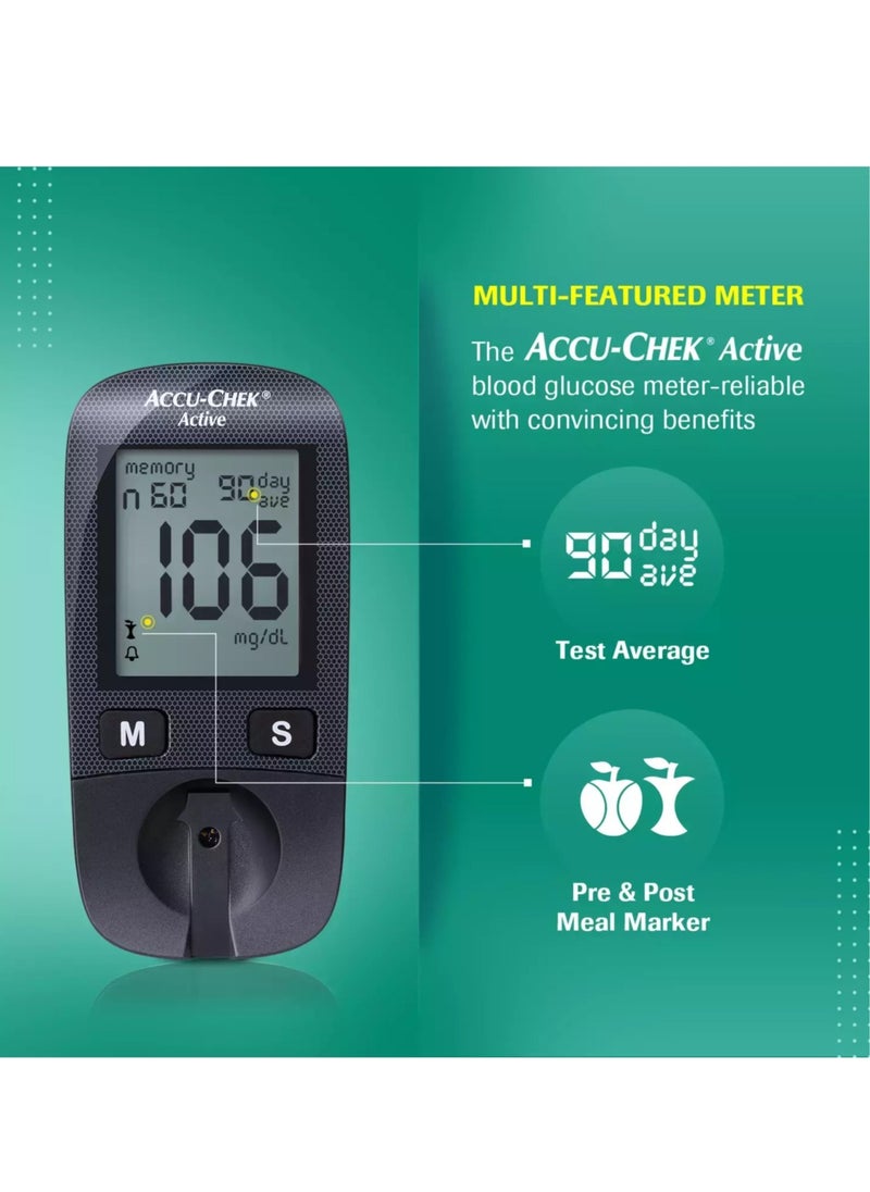 ACCU-CHECK ACTIVE - ACCU-CHEK Active Blood Glucose Monitoring System Without Test Strips - Image 1