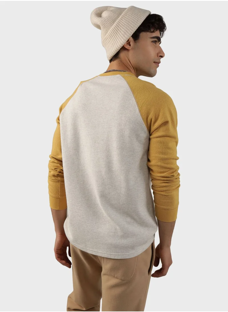 American Eagle Graphic Print Thermal T-Shirt