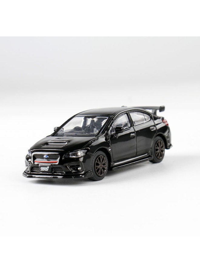 ] Jkm 1/64 Subaru STI S207 Alloy Car Model Simulation Shock Absorption Car Toy Model Decoration-Color:Black [Color Box]] - Image 3