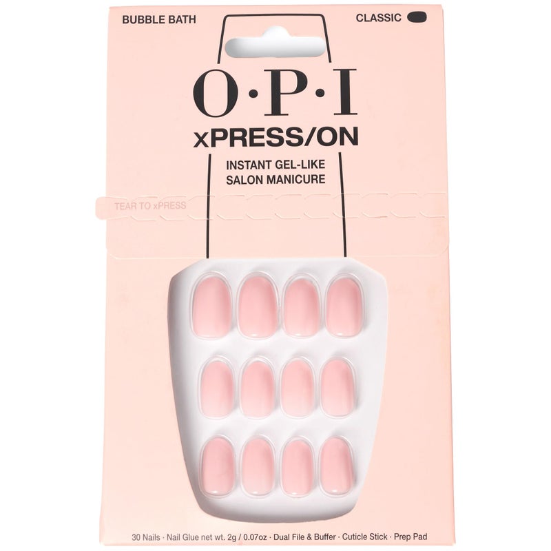 OPI أظافر OPI xPRESSON الاصطناعية القصيرة المستديرة بتصميم خفيف مع غراء أظافر، طويلة الأمد وقابلة لإعادة الاستخدام وغير ضارة