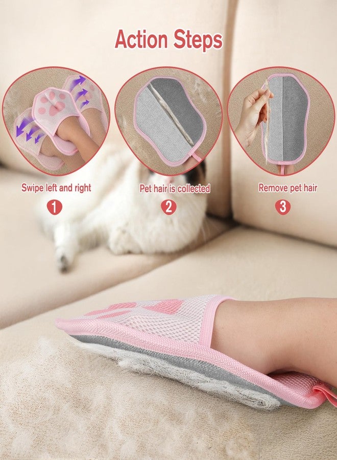 Steinfinit Pet Hair Removal Glove, Suitable for Removing Pet Hair From Clothing, Sofas, Carpets, and Car Seats, 2 Pcs With Hanging Hooks, Reusable Electrostatic Pet Hair Gloves, Size 9.8 x 7.87 x 0.5 in - Image 4