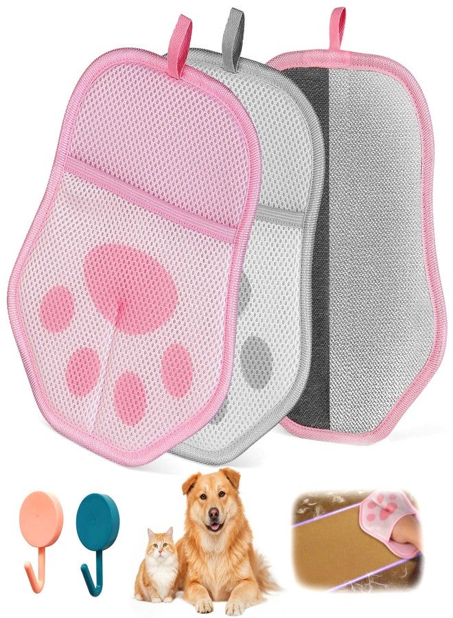 Steinfinit Pet Hair Removal Glove, Suitable for Removing Pet Hair From Clothing, Sofas, Carpets, and Car Seats, 2 Pcs With Hanging Hooks, Reusable Electrostatic Pet Hair Gloves, Size 9.8 x 7.87 x 0.5 in - Image 1