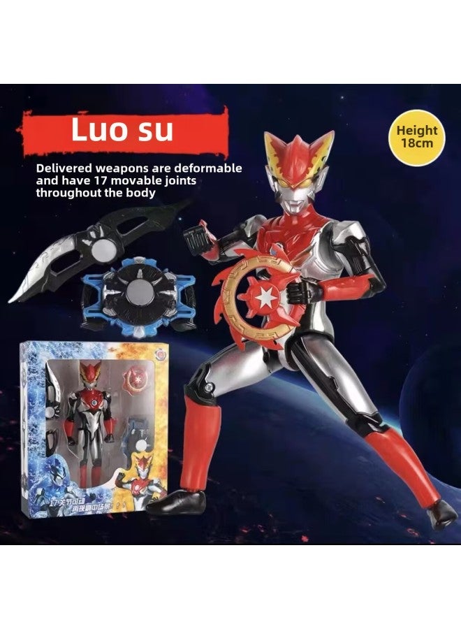Ultraman Hand-made Spot Gold Cero Beria Geed Tiga Doll Model Stand Kidsren's Toys-Color:Roo Fire - Image 1