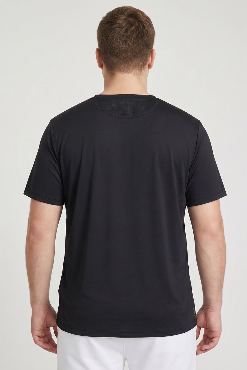 Alive Men Sportswear Fit Short Sleeve Outdoor T-Shirt, Black - Image 4