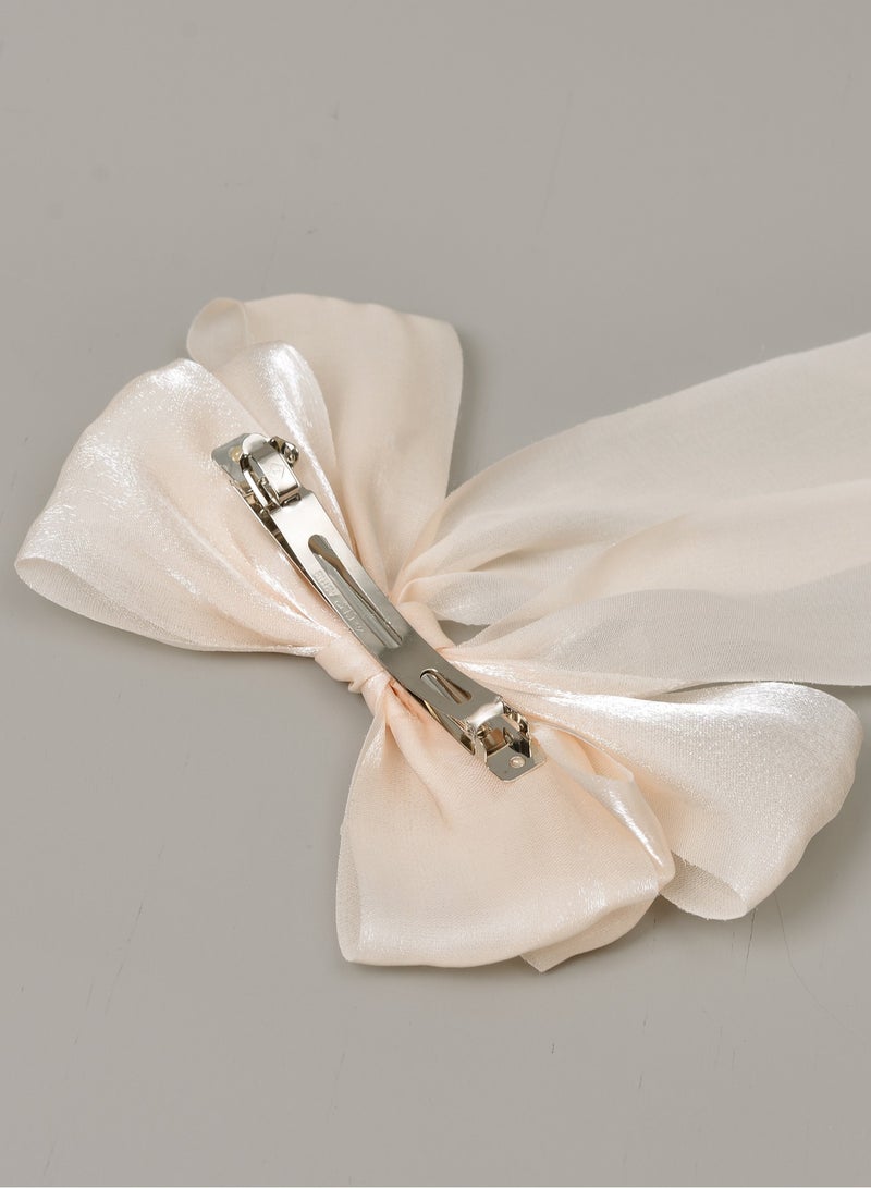 مجموعة مشابك شعر على شكل فيونكة مكونة من قطعتين، مشابك شعر مخملية للبنات، تصميم مشبك على شكل تمساح، مناسبة للأطفال الصغار والأطفال والمراهقين والنساء، مناسبة لفصل الخريف (أرجواني + بيج) - Image 4