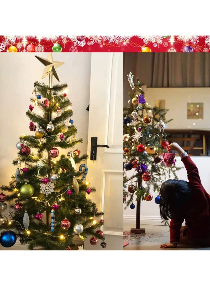 Holiday Ball Ornaments Set of 60-70 Pieces for Holiday Tree Themed Assorted Shatterproof Interior Decorations Holiday Tree Ball Ornaments Set Holiday Decorations Party Christmas (Hanging Ball Decoration) - Image 5