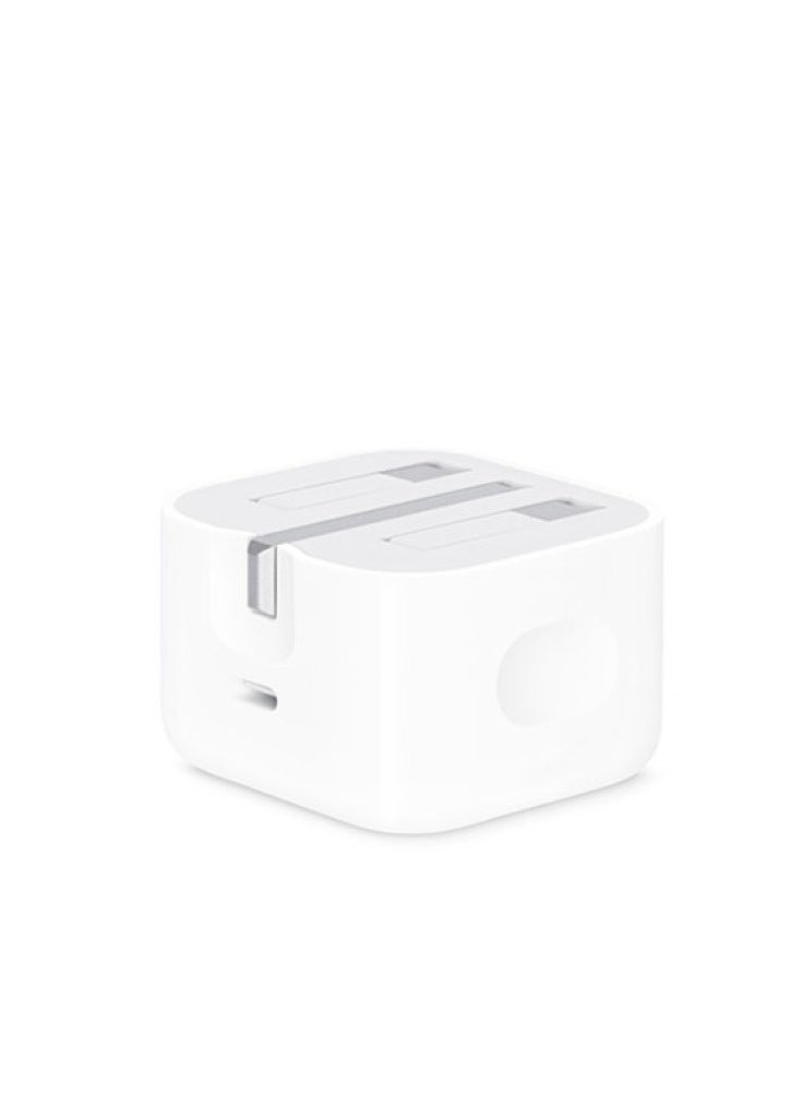 BGM - 20W Foldable Fast Charging Wall Adapter Compatible with Apple iPhone 12 Pro Max/11 Pro Max/SE, iPad White - Image 1