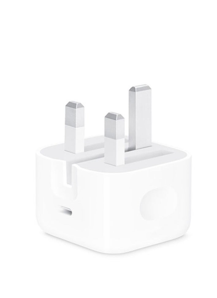 BGM - 20W Foldable Fast Charging Wall Adapter Compatible with Apple iPhone 12 Pro Max/11 Pro Max/SE, iPad White - Image 1