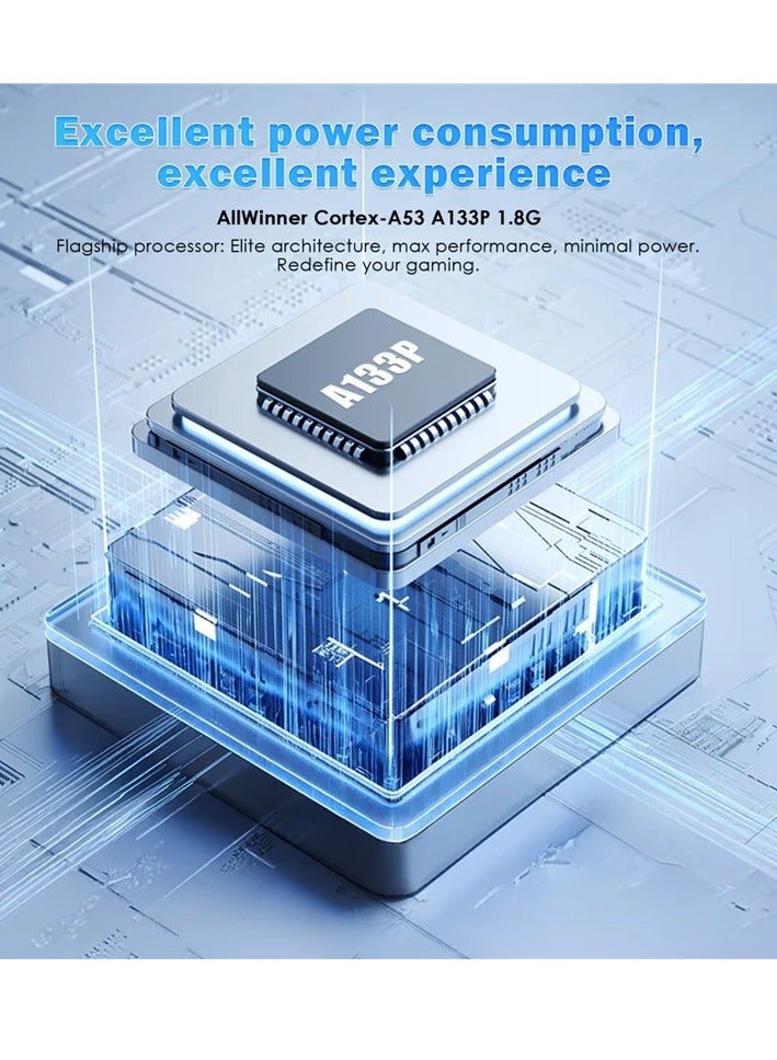 AMPOWN Mini Zero 40 Android 4 Inch 64-bit Handheld Game Console Retro Classic Gaming Device with 64GB TF Card64GBBlack - Image 4