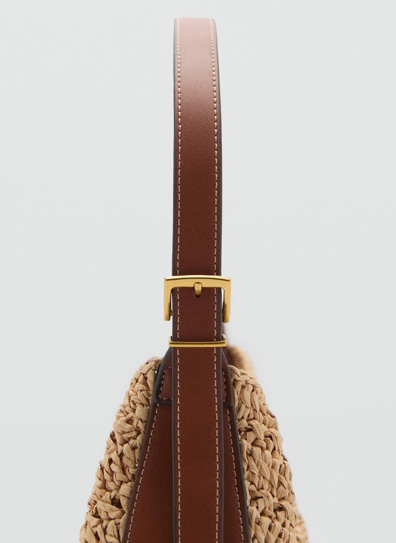 MANGO Natural Fibre Shoulder Bag  - Image 3