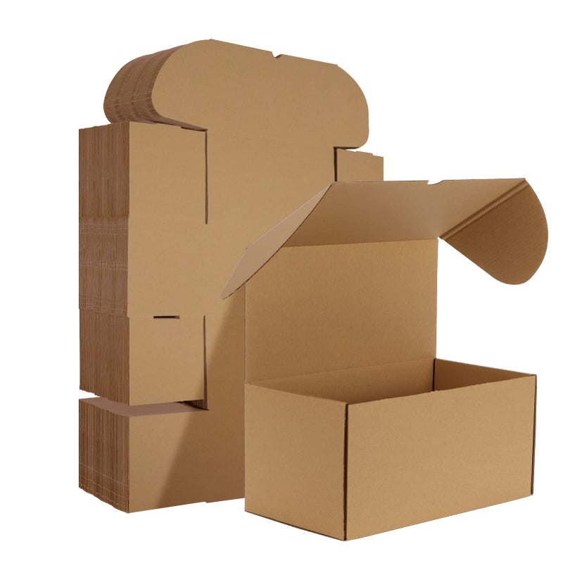 HORLIMER HORLIMER 11x6x6 inches Shipping Boxes Set of 20 Brown Corrugated Cardboard Box Literature Mailer 