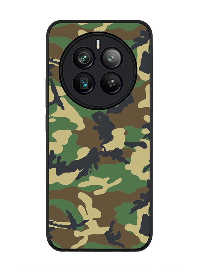 Stylizedd جراب بحافة سوداء متينة لهاتف Realme 12 Pro / Realme 12 Pro Plus 5G، جراب رفيع وناعم من مادة TPU المرنة - Jungle Camo  - Image 1