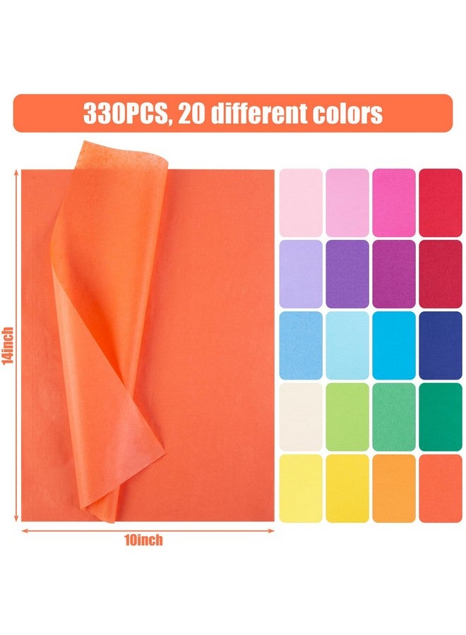 Shindel Shindel 330 Sheets Tissue Paper, 14x10 Inch Multicolor Wrapping Tissue Paper for Gift Bags DIY Crafts Birthday Wedding Holidays Decor Multicolor - Image 1