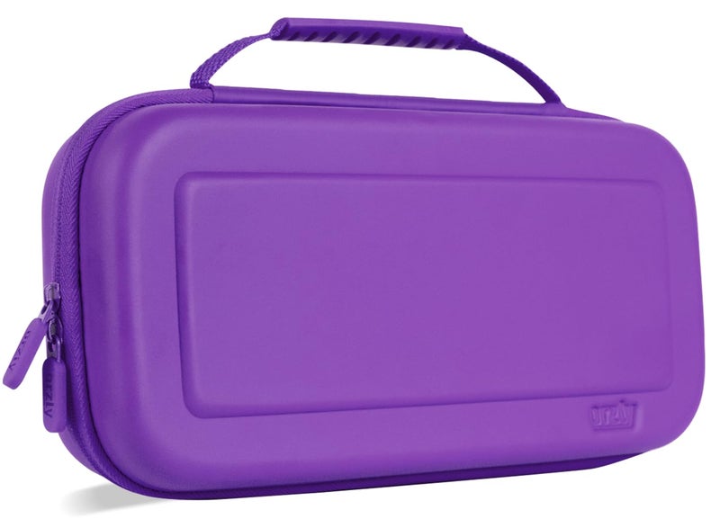 Orzly Carrying case for Nintendo Switch OLED and Switch Console - Purple Protective Hard Portable Travel case Shell Pouch for Nintendo Switch Console & Accessories - Image 4