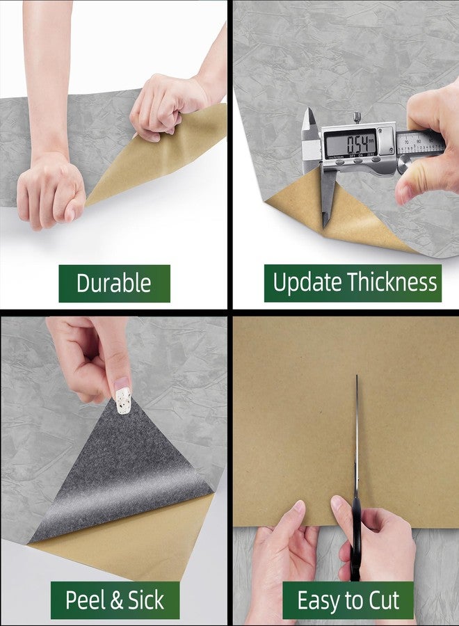 ReWallpaper ورق حائط ReWallpaper قابل للتقشير واللصق، ورق حائط مخملي رمادي، ورق حائط رمادي محكم لغرفة النوم، قماش لباد ذاتي اللصق، مخمل ناعم، بطانة ورق اتصال لدرج صندوق المجوهرات 17.5 بوصة × 6.5 قدم - Image 5