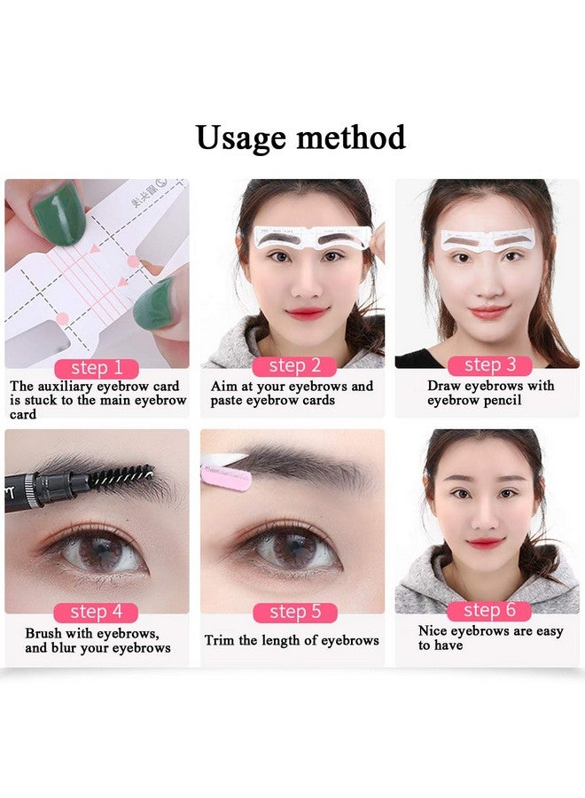 GOETOR 128 Pcs Eyebrow Stencil 4 Styles Eyebrows Shaping Stickers Adjustable Eyebrow Grooming Template Diy Brows Guide Makeup Tool - Image 5