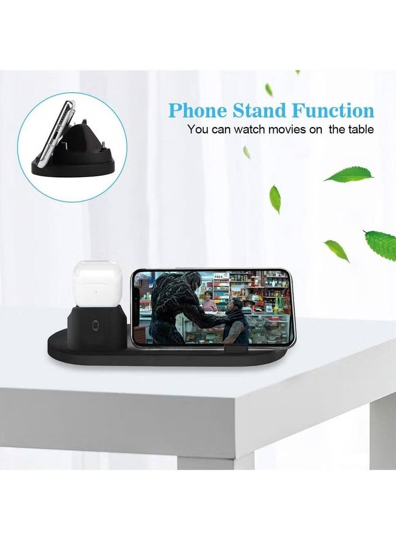 NAFO - Wireless Charger, 6 in 1 Wireless Fast Charging Station for Apple Watch/AirPods Pro/iPhone 13/12/11/11pro/11pro Max/X/XS/XR Samsung S20/S10, Charging Dock Station - Image 1