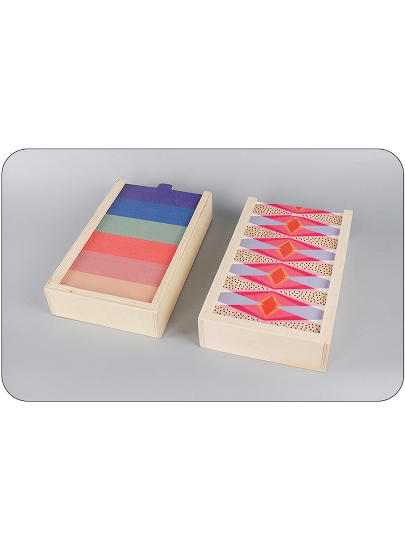 Colorful Melamine Dominoes Wooden Box Cards Chess And Card, Children'S Toys Suitable For Family Game Night Travel Gifts - Image 2