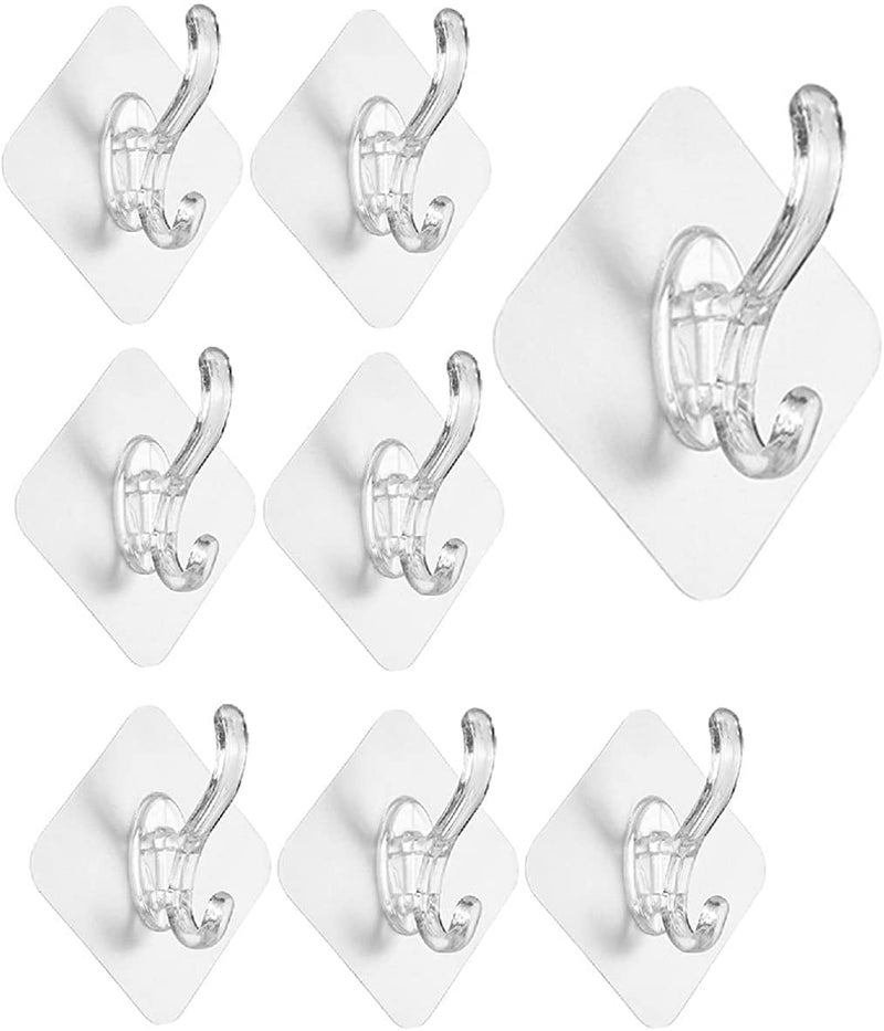 Wishbone 12 Pcs Self Adhesive Wall Hook Seamless Stickers WallMounted Super Strong Waterproof Magic Sticky Hangers Punch Free No Drill Utility Hooks Bathroom Kitchen Bedroom - Image 4