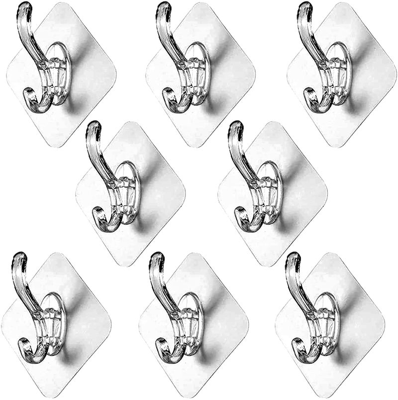 Wishbone 12 Pcs Self Adhesive Wall Hook Seamless Stickers WallMounted Super Strong Waterproof Magic Sticky Hangers Punch Free No Drill Utility Hooks Bathroom Kitchen Bedroom - Image 3