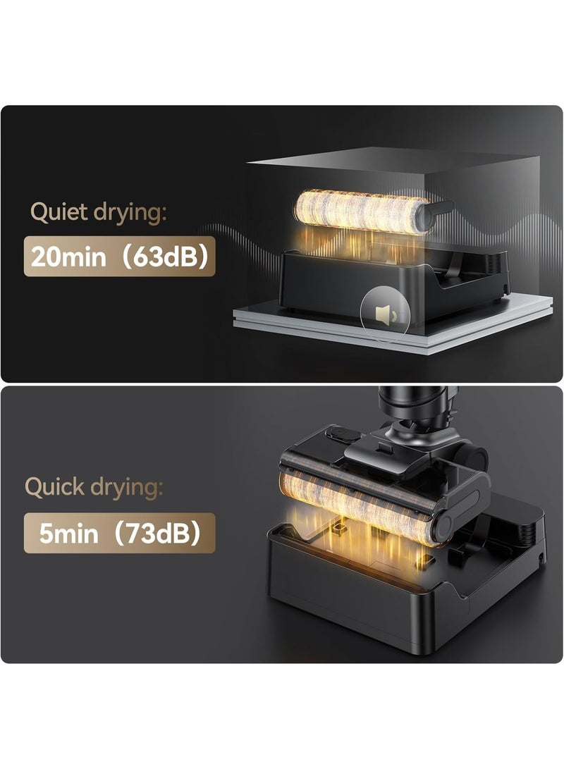 JONR ED12 PRO MAX Wet Dry Vacuum Cleaner, 180° Lie-Flat, 75° Hot Water Self-Cleaning, Smart Floor Washer with Zero Tangle Brush, Dual-Edge Cleaning, LED Display - Image 3