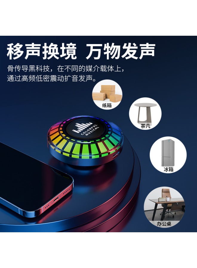 نيوترل مكبر صوت بلوتوث بتقنية التوصيل العظمي - ميكروفون لالتقاط الإيقاع - إضاءة جذابة - واي فاي - ميني ووفر لاسلكي - ستيريو صغير الحجم - Image 2