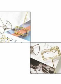 Excefore Place Card Holders, Table Name Number Holders, Picture Stands, Card Display Holder, Memo Note Photo Clip Holder for Wedding Party Decoration Restaurants Cafe Desk (6Pcs Gold Book Shape)  - Image 3