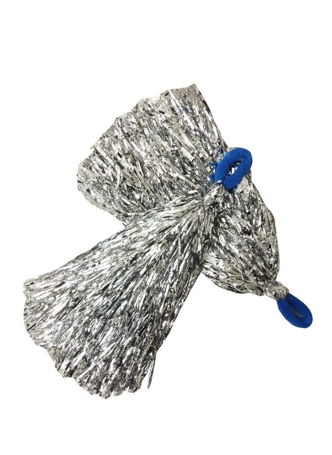 BookMyCostume Silver Pom Poms Cheerleader Dance Kids & Adults Costume Accessory 2-10 Yrs 