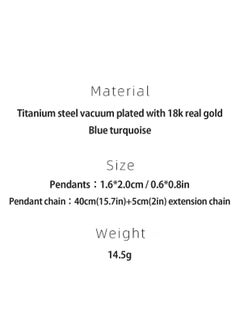 LOOPITYS Gold Plated Sunflower Turquoise Necklace, Women's Jewelry Accessories, Retro Fashion Luxury, Alloy, Artificial Turquoise  - Image 3