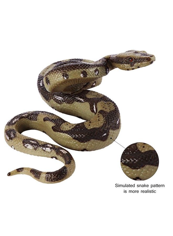 STOBOK ثعبان مزيف 5.7 بوصة لعبة ثعبان واقعية مزحة مخيفة تمثال حيوان بلاستيكي نموذج بايثون ديكور حديقة للهالوين - Image 5